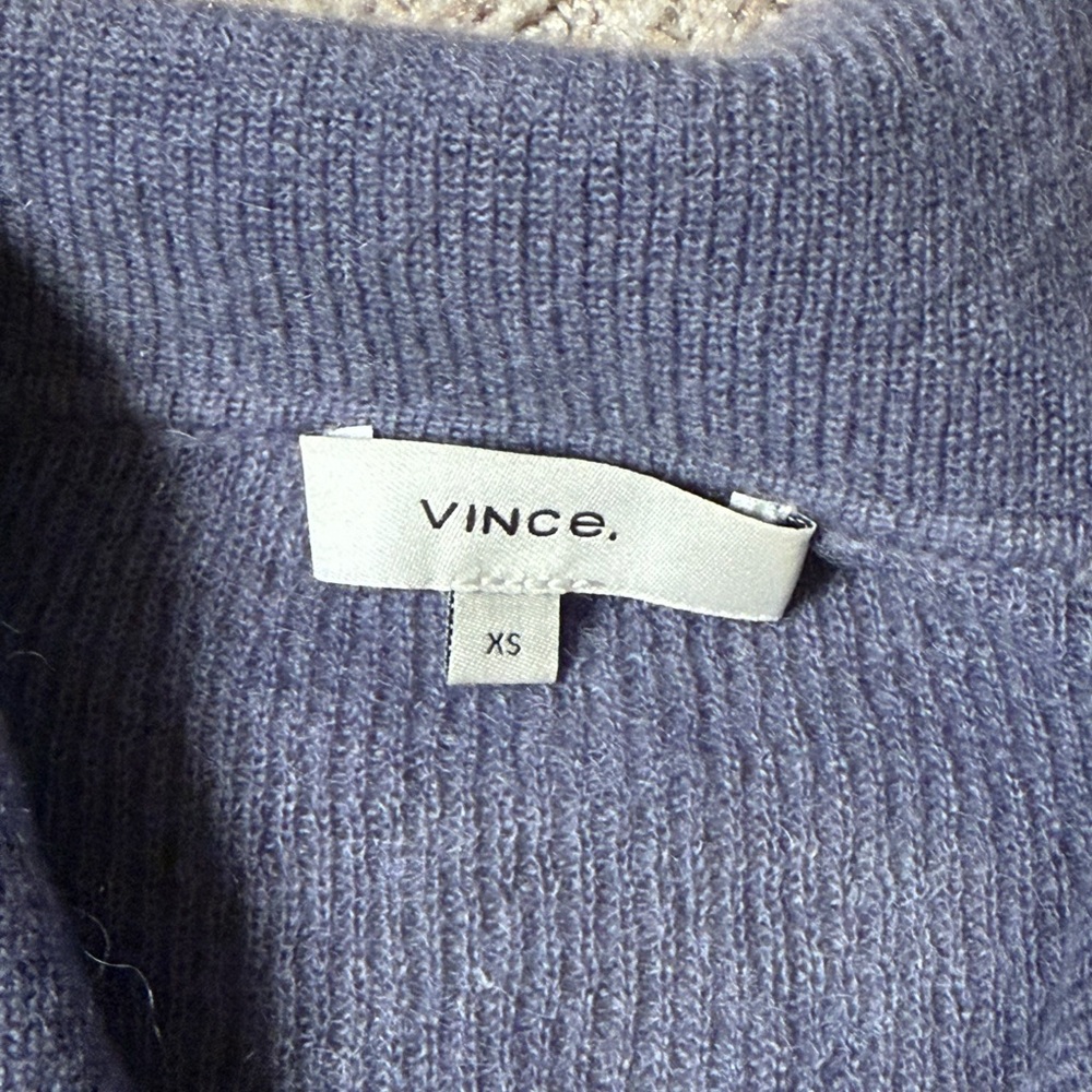 Vince Purple Collared Button Knit Pullover Sweate… - image 5